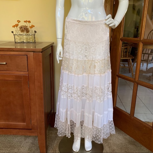 Modelle Designs Tiered Lace Maxi Dress - Picture 1 of 7